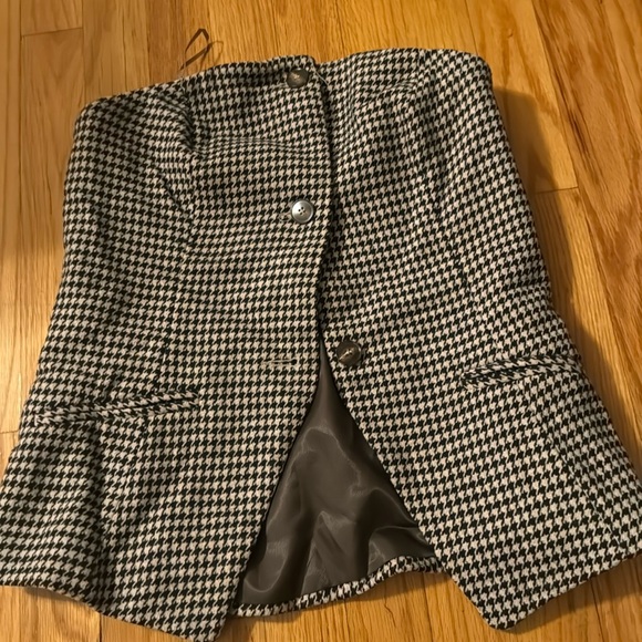 Edit By Nine Houndstooth Woven Bustier Top - S - Picture 2 of 3